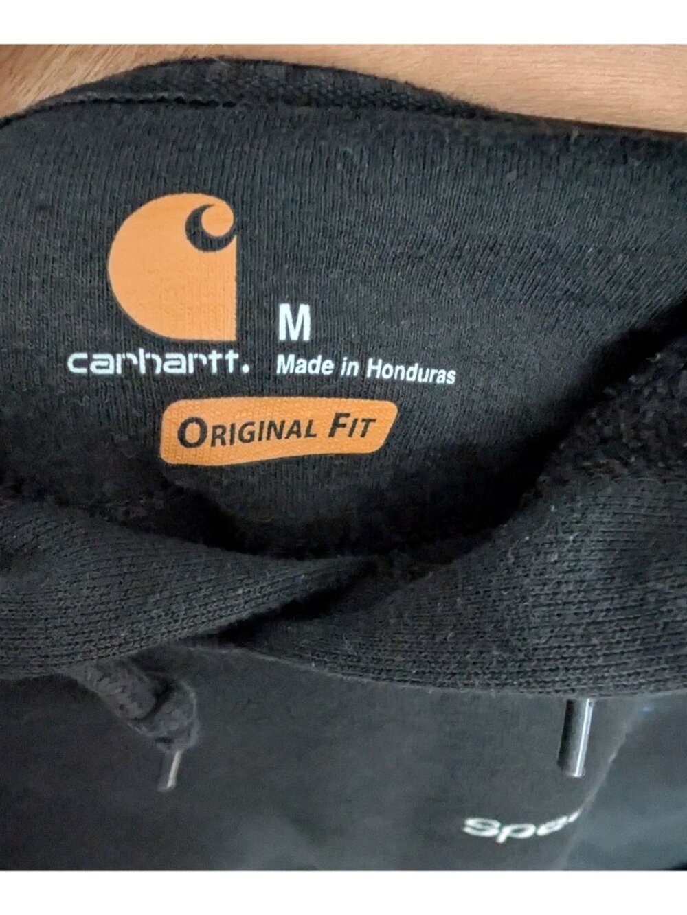 Carhartt Pullover Hoodie Mens M Black Spectrum Logo Workwear Gorpcore K121 - Picture 4 of 8
